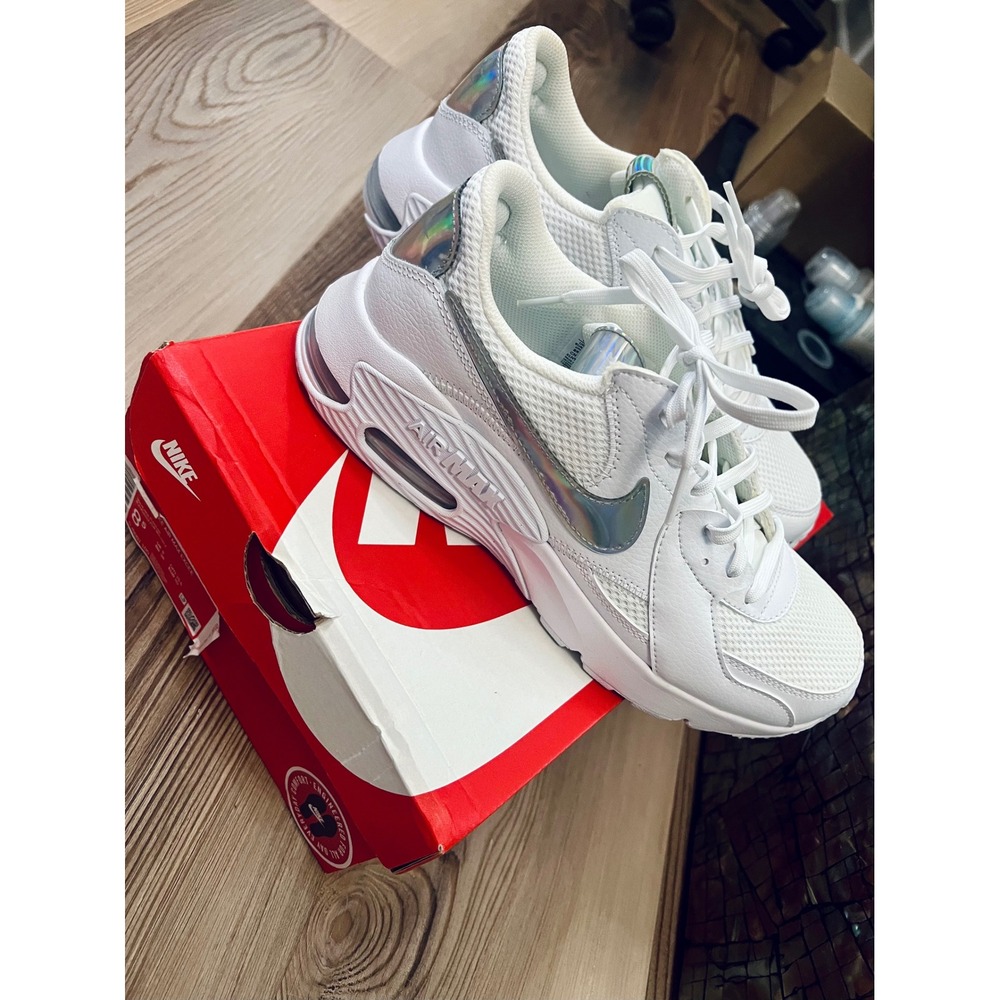 Nike Air Max Excee Womens White Iridescent Holographic Sneakers NEW IOB Size 8.5